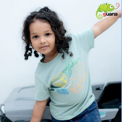 Bee Safe Stay Home - Unisex Kids T-Shirt - New Olive Green
