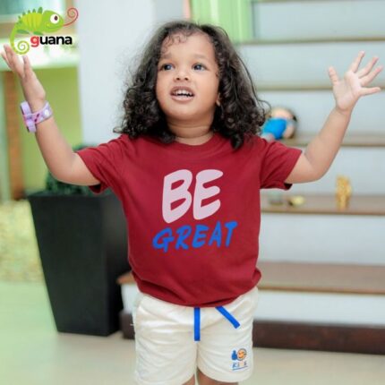 Be Great - Unisex Kids T-Shirt - Maroon