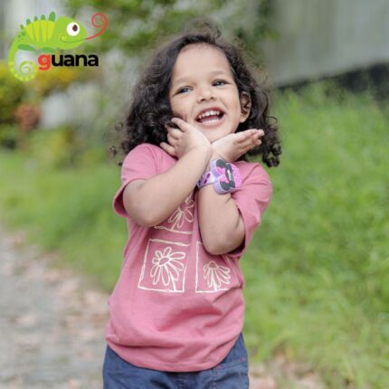 Daisy Flower Unisex Kids T-Shirt- Samon Pink