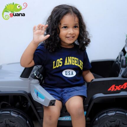 Los Angeles USA Unisex Kids T-Shirt- Navy Blue