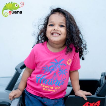Hawaii ( Positive Vibes ) - Unisex Kids T-Shirt - Magenta Pink