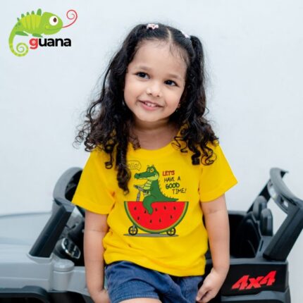 Let's Have a Good Time - Unisex Kids T-Shirt - Lemon Yellow