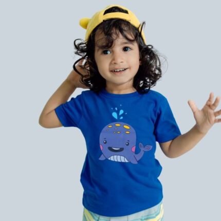 Whale - Unisex Kids T-Shirt - Royal Blue