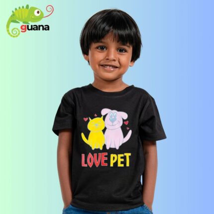 Love Pet - Unisex Kids T-Shirt - Black