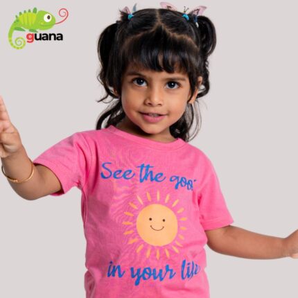 See the Good in Your Life - Unisex Kids T-Shirt - Magenta Pink