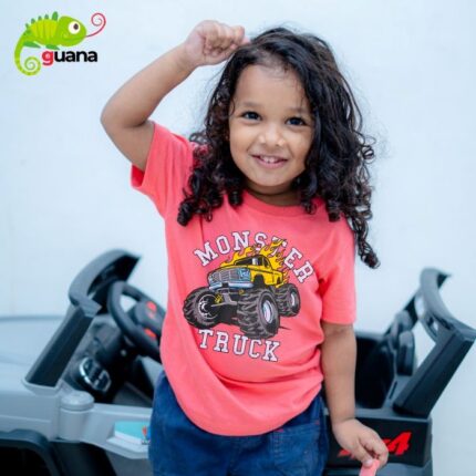 Monster Truck - Unisex Kids T-Shirt - Melon