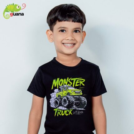 Monster Truck Let's Rock - Unisex Kids T-Shirt - Black
