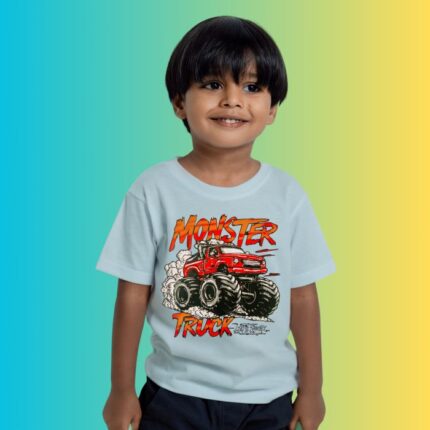 Monster Truck Let's Rock - Unisex Kids T-Shirt - White