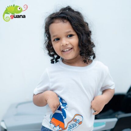 WILD Skate Board - Unisex Kids T-Shirt - White