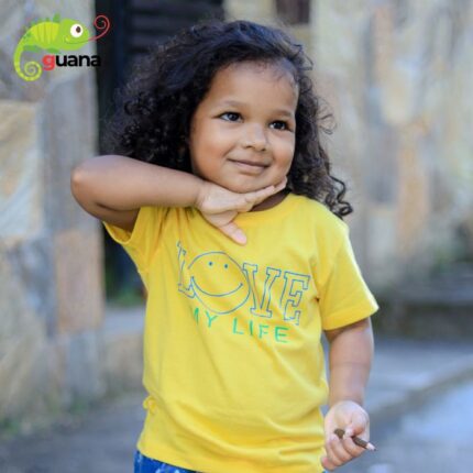 I Love My Life - Unisex Kids T-shirt - Lemon Yellow