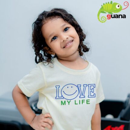 I Love My Life - Unisex Kids T-Shirt - Light Yellow