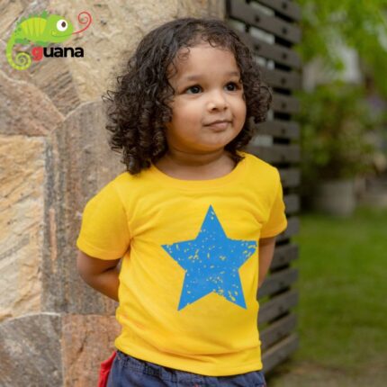 Star - Unisex Kids T-Shirt - Lemon Yellow