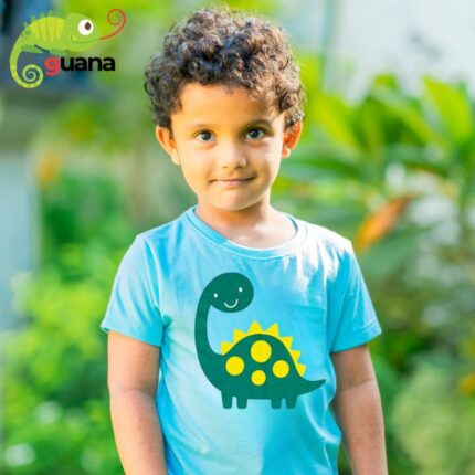 Dino Herbivore - Unisex Kids T-Shirt - Aqua