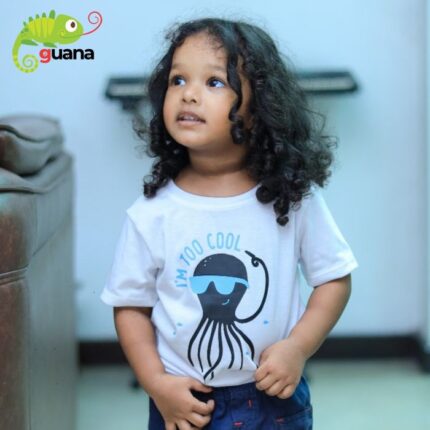 I'm to Cool ( Octopus ) - Unisex Kids T-shirt - White