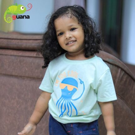 I'm to Cool ( Octopus ) - Unisex Kids T-shirt - Light Mint