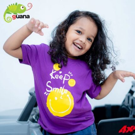 Keep Smile - Unisex Kids T-shirt - Purple