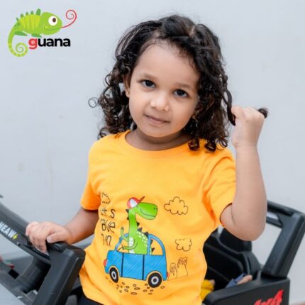 Let’s Have Fun - Unisex Kids T-Shirt - Golden Yellow