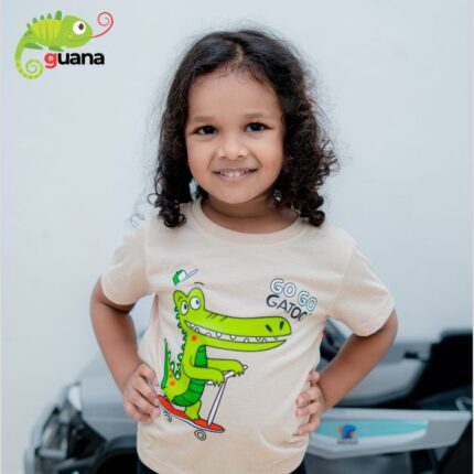 Go Go Gator - Unisex Kids T-Shirt - Light Brown