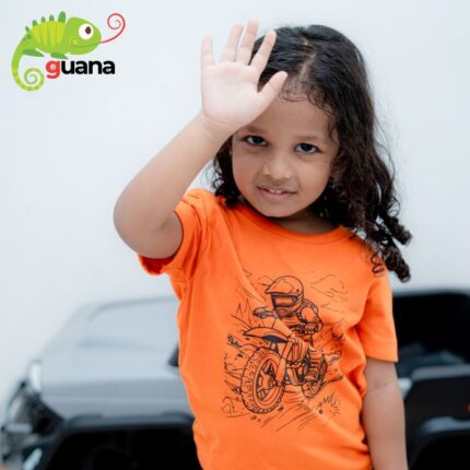 Bike Rider - Unisex Kids T-shirt - Orange