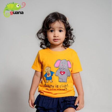 Beauty is a light in the heart - Unisex Kids T-Shirt - Golden Yellow
