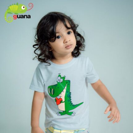 Crocodile in love - Unisex Kids T-Shirt - White