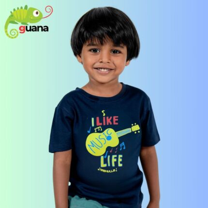 I Like Music Life - Unisex Kids T-Shirt - Navy Blue
