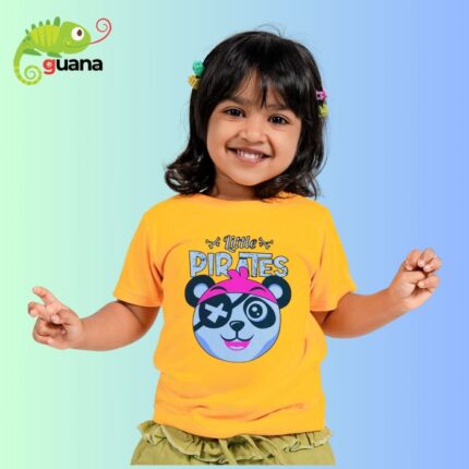 Little Pirates - Unisex Kids T-Shirt- Mango Yellow