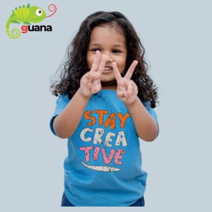 Stay Creative - Unisex Kids T-Shirt - Corn Flower Blue